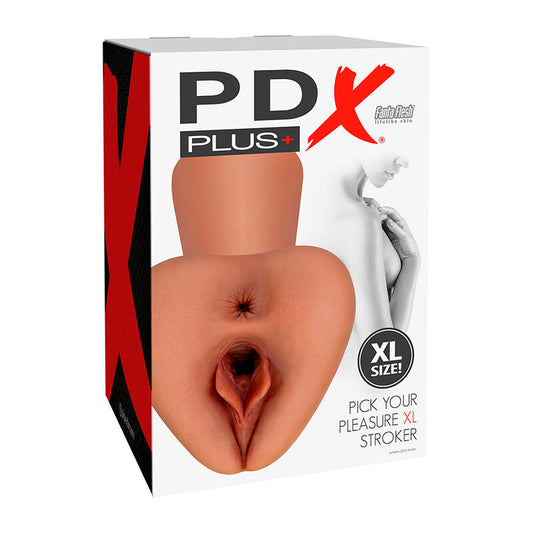 PDX PLUS - PICK YOUR PLEASURE XL STROKER RÉALISTE MARRON - 7eme ciel