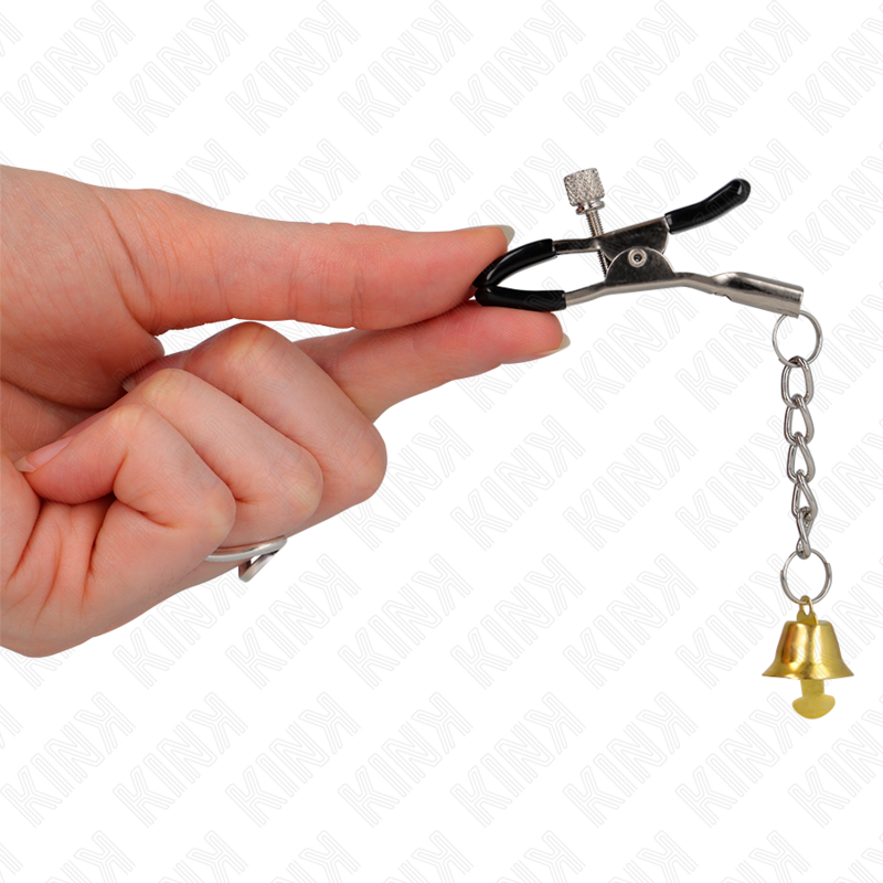 KINK - PINCES À TÉLÉMON PENDENTIF CLOCHE OR 6 CM - 7eme ciel