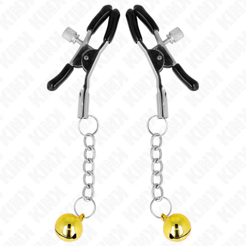 KINK - PINCES À METON PENDENTIF JINGLE BELL OR 6 CM - 7eme ciel