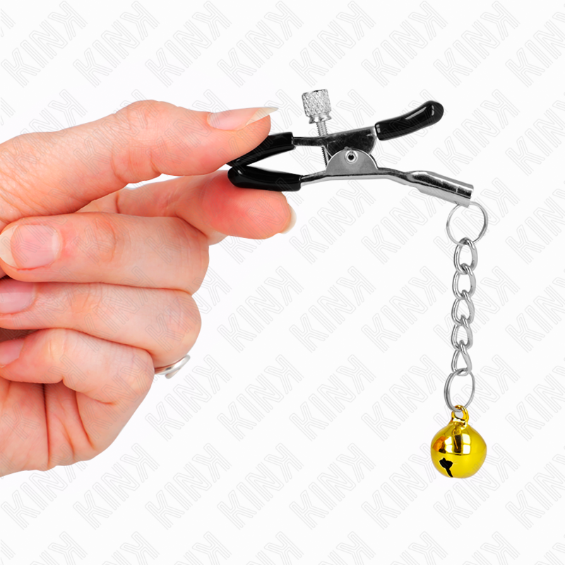 KINK - PINCES À METON PENDENTIF JINGLE BELL OR 6 CM - 7eme ciel