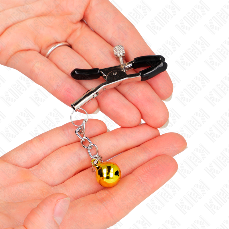 KINK - PINCES À METON PENDENTIF JINGLE BELL OR 6 CM - 7eme ciel