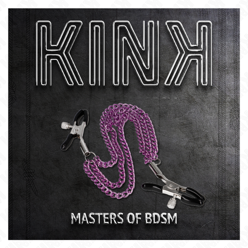 KINK - PINCES À METELIER AVEC 3 CHAÎNES VIOLET 20/23/28 CM - 7eme ciel