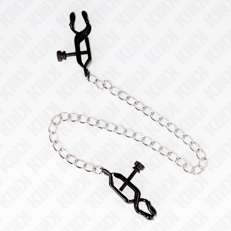 KINK - PINCES À TAMELON CHAÎNE PLATE ARGENT 30 CM - 7eme ciel