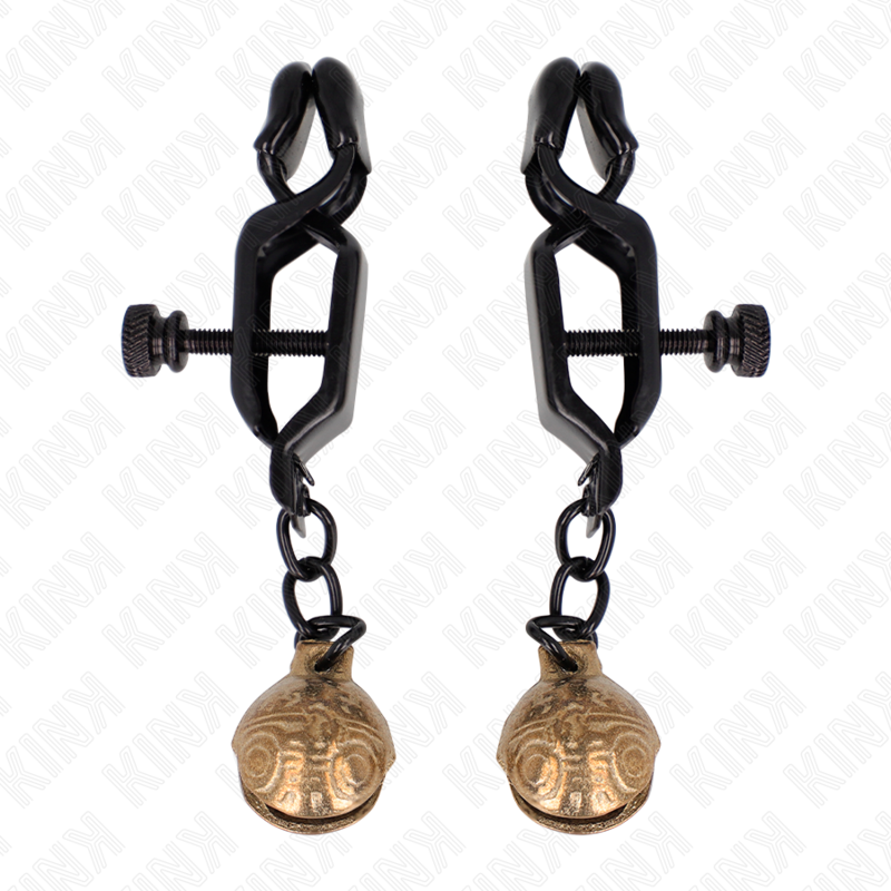 KINK - PINCES À METELONS STYLE CLOCHE NOIR 7 CM - 7eme ciel