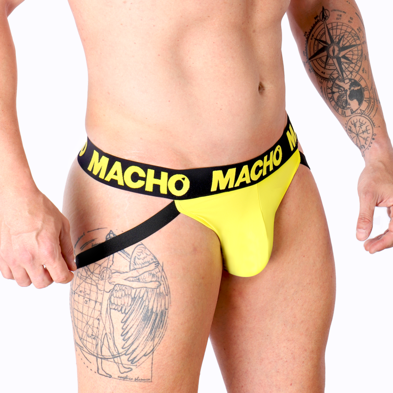 MACHO - MX25A JOCK LYCRA JAUNE S - 7eme ciel