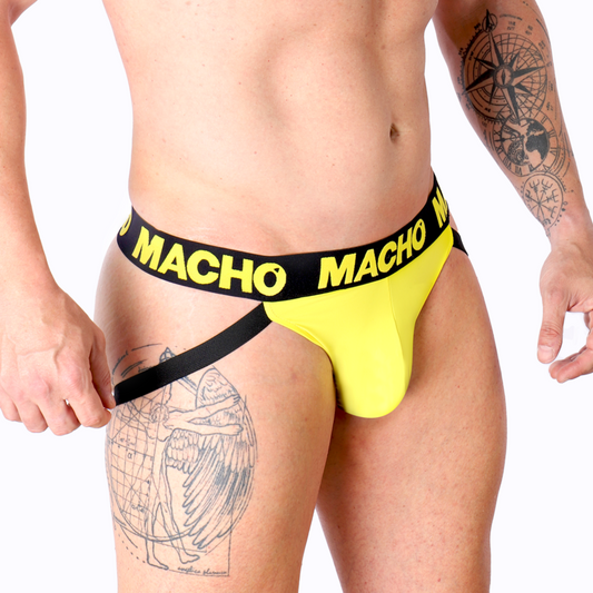MACHO - MX25A JOCK LYCRA JAUNE S - 7eme ciel