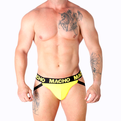 MACHO - MX25A JOCK LYCRA JAUNE S - 7eme ciel