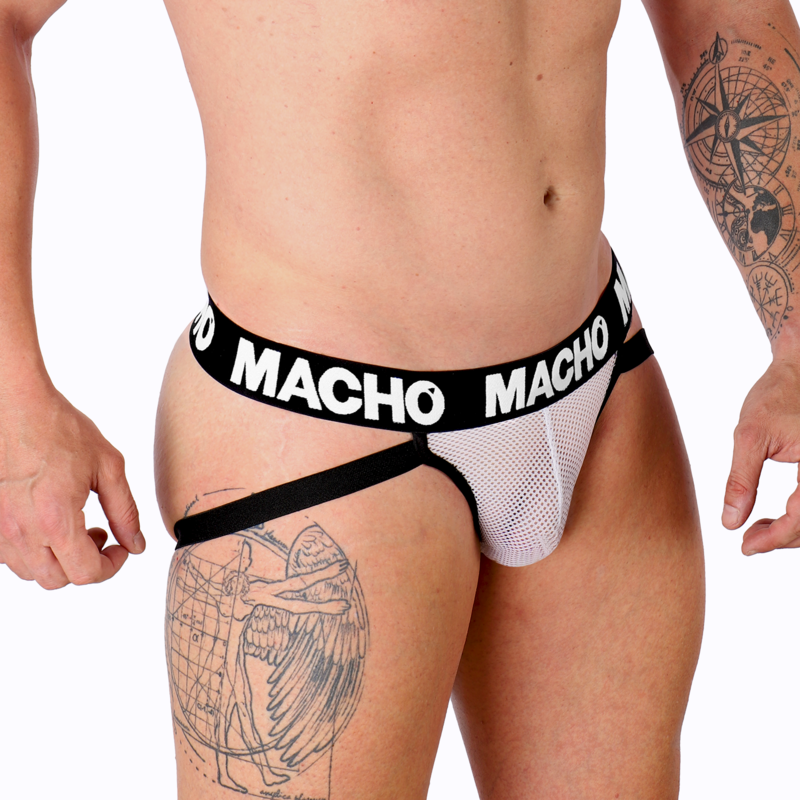 MACHO - MX26X1 JOCK GRID BLANC S - 7eme ciel