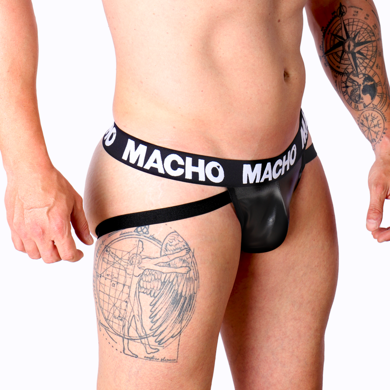 MACHO - MX25NC JOCK CUIR NOIR S - 7eme ciel