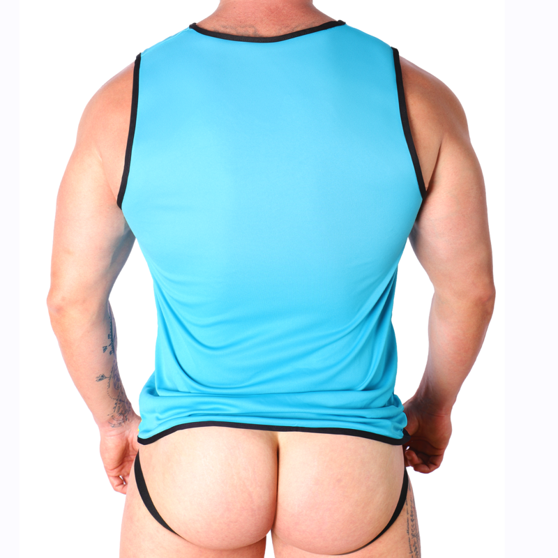 MACHO - T-SHIRT BLEU S/M - 7eme ciel