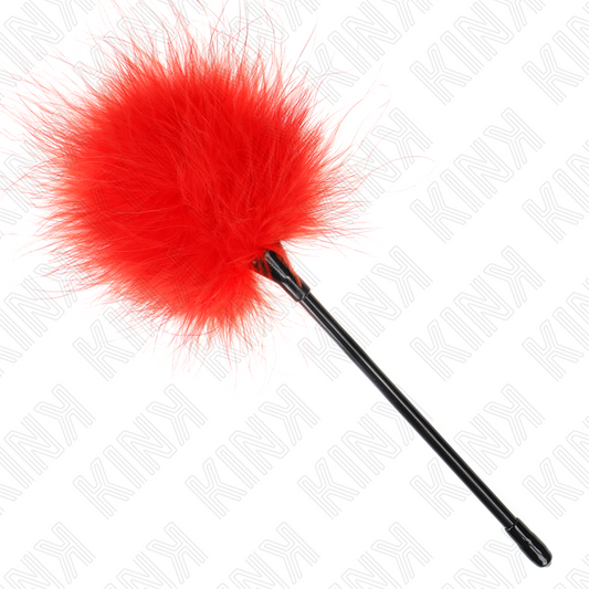 KINK - PLUMES TICKLE ROUGES UTILISÉES POUR LE KIT BONDAGE 27 CM - 7eme ciel