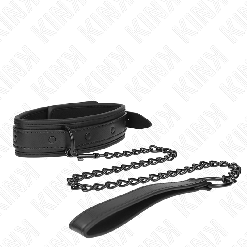 KINK - COLLIER DE BONDAGE EN NÉOPRÈNE MODÈLE 2 AVEC CEINTURE 78 CM RÉGLABLE 37,5 X 49,5 CM - 7eme ciel