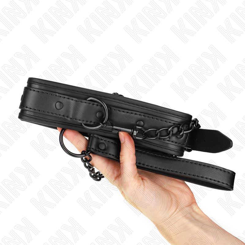 KINK - COLLIER DE BONDAGE EN NÉOPRÈNE MODÈLE 2 AVEC CEINTURE 78 CM RÉGLABLE 37,5 X 49,5 CM - 7eme ciel