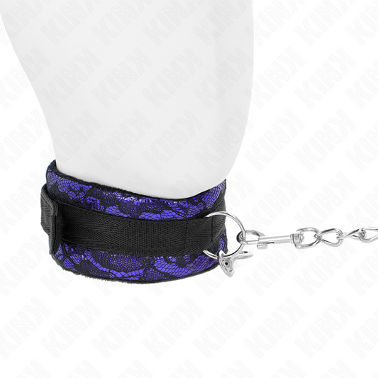 KINK - COLLIER COURT EN DENTELLE DE VELOURS AVEC CEINTURE 105 CM AVEC GARNITURE EN NYLON 44 X 5,5 CM - 7eme ciel