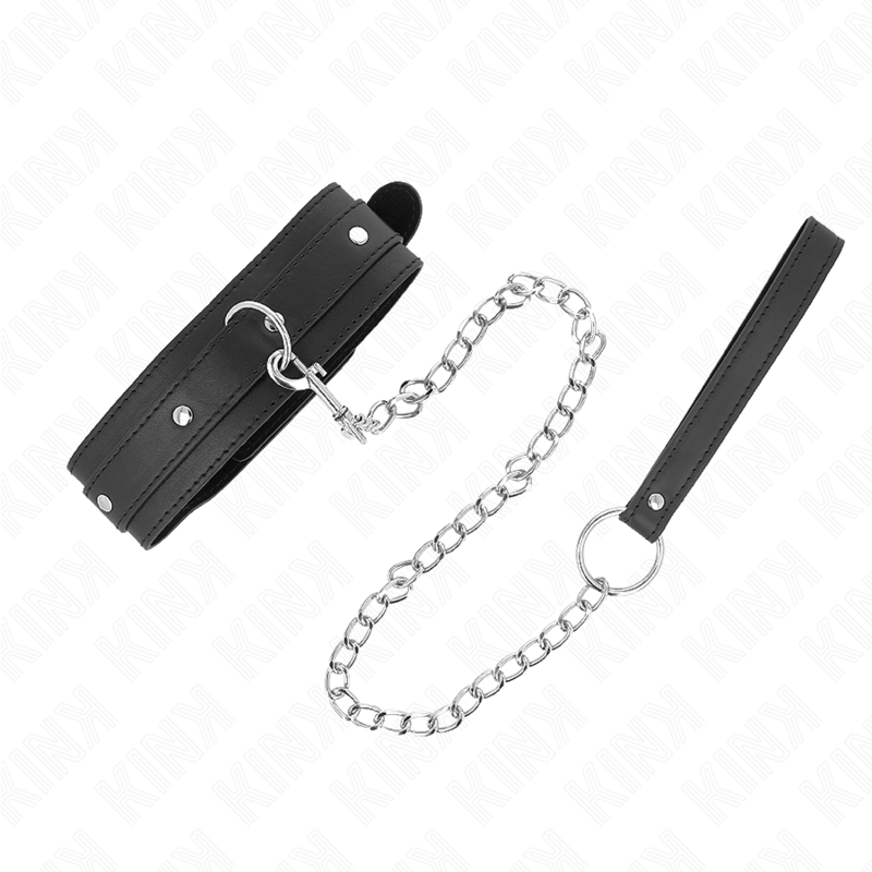 KINK - COLLIER AVEC LAISSE 65 CM 1 ANNEAU RÉGLABLE 38-49 CM X 5 CM - 7eme ciel