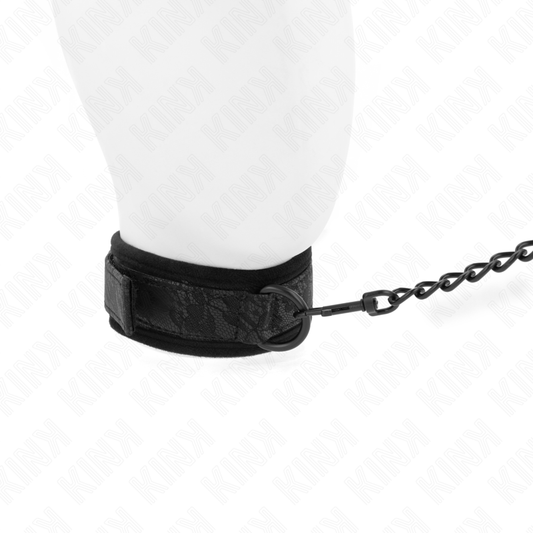 KINK - COLLIER MODÈLE BASIC AVEC LAISSE 77 CM MODÈLE 5 AJUSTABLE 34-54 CM X 5 CM - 7eme ciel