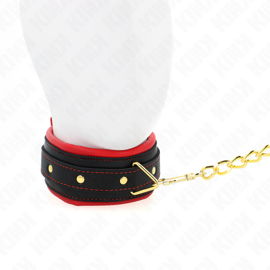 KINK - COLLIER AVEC LAISSE EN TISSU UNI AJUSTABLE 33-48 CM X 5,7 CM - 7eme ciel
