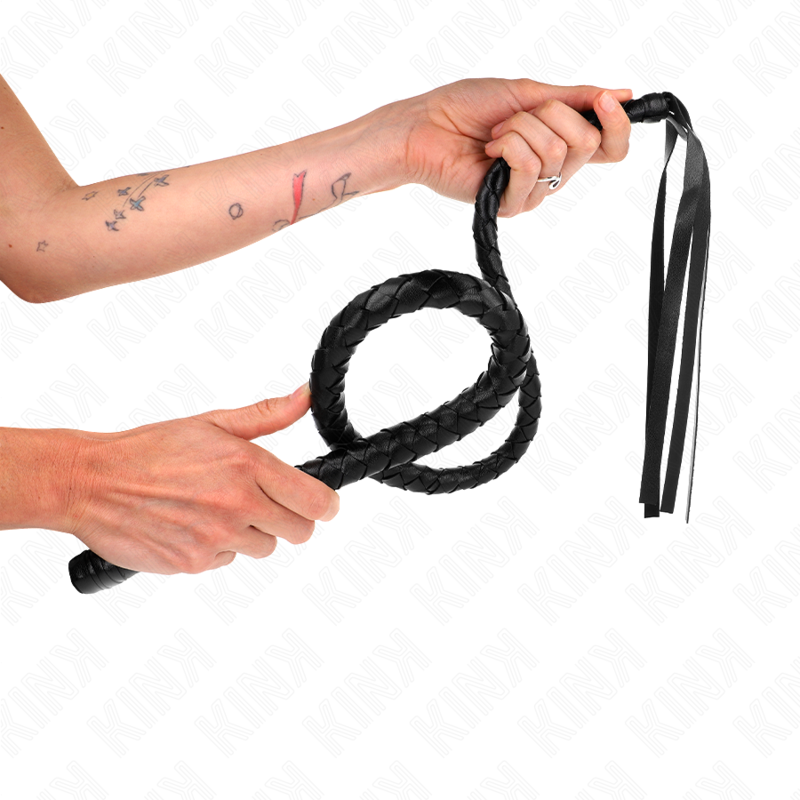 KINK - FOUET LONG AVEC BILLES 110 CM - 7eme ciel