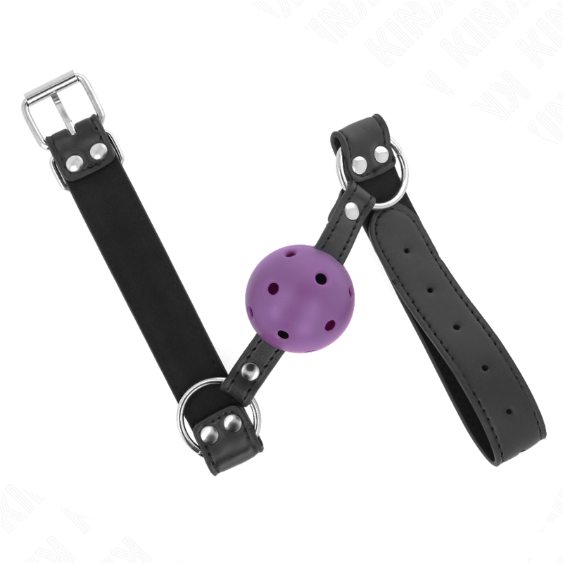 KINK - BALLE RESPIRANTE 4 CM BAG AVEC DOUBLE RIVET VIOLET 62,5 x 2,5 CM AJUSTABLE 42-58 CM - 7eme ciel