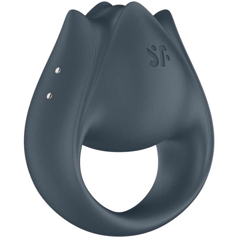 SATISFYER - PERFECT PAIR 2 MULTIVIBRATEUR 2 EN 1 ANNEAU PÉNIS ET STIMULATEUR DE DOIGTS GRIS - 7eme ciel