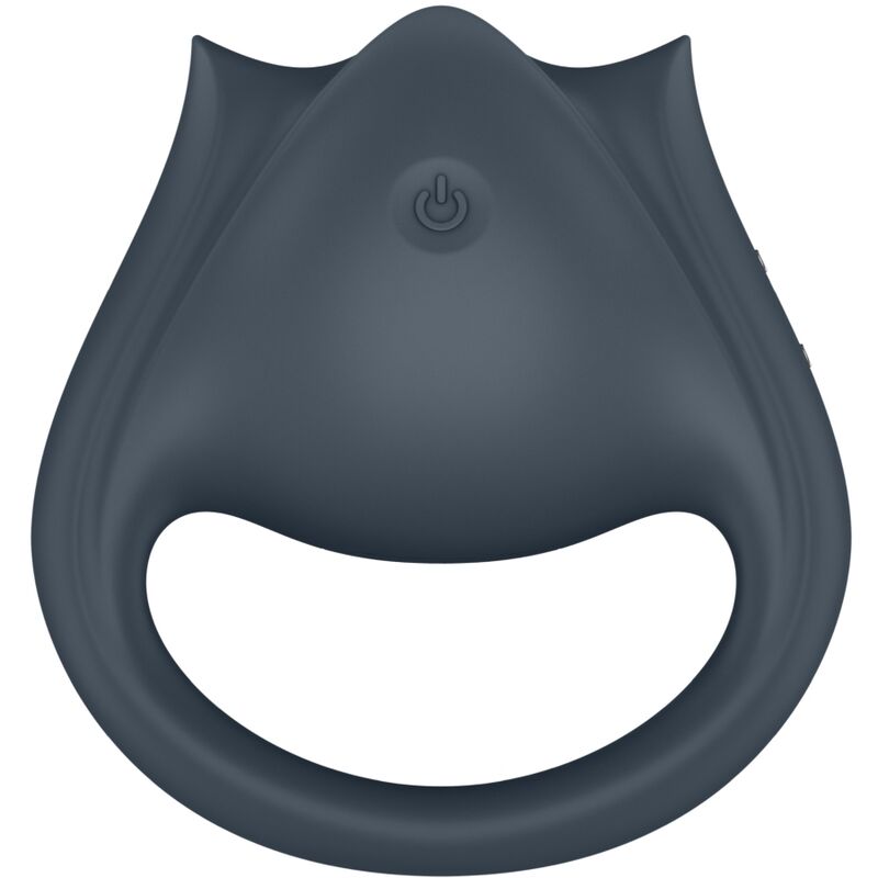 SATISFYER - PERFECT PAIR 2 MULTIVIBRATEUR 2 EN 1 ANNEAU PÉNIS ET STIMULATEUR DE DOIGTS GRIS - 7eme ciel