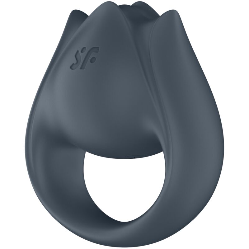 SATISFYER - PERFECT PAIR 2 MULTIVIBRATEUR 2 EN 1 ANNEAU PÉNIS ET STIMULATEUR DE DOIGTS GRIS - 7eme ciel