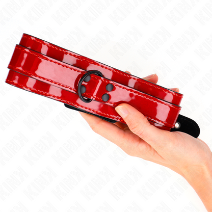 KINK - COLLIER AJUSTABLE ROUGE VIN 37,5-49,5 CM X 5 CM - 7eme ciel