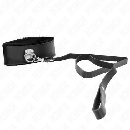 KINK - COLLIER AVEC CEINTURE 116 CM AVEC BRACELET EN CUIR NOIR AJUSTABLE 40-48 CM X 6 CM - 7eme ciel