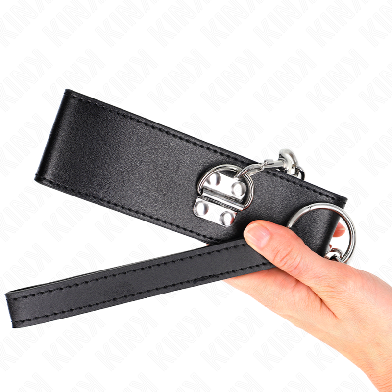 KINK - COLLIER AVEC CEINTURE 65 CM AVEC LARGE BRACELET NOIR AJUSTABLE 33,5-41 CM X 5 CM - 7eme ciel