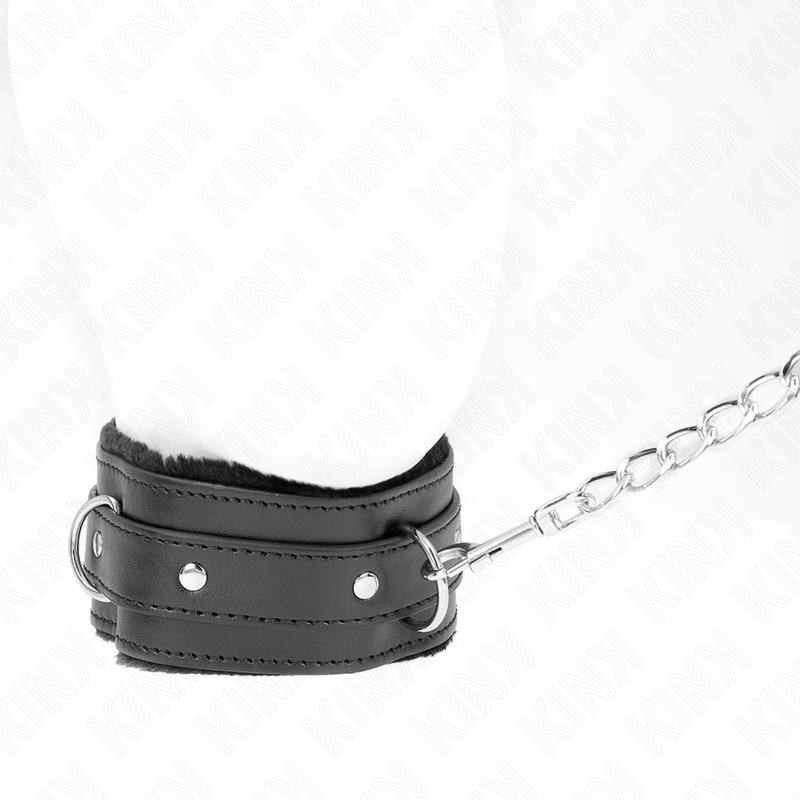 KINK - COLLIER AVEC LAISSE 65 CM AVEC RESTRICTIONS NOIR 36-42 CM X 5,5 CM - 7eme ciel