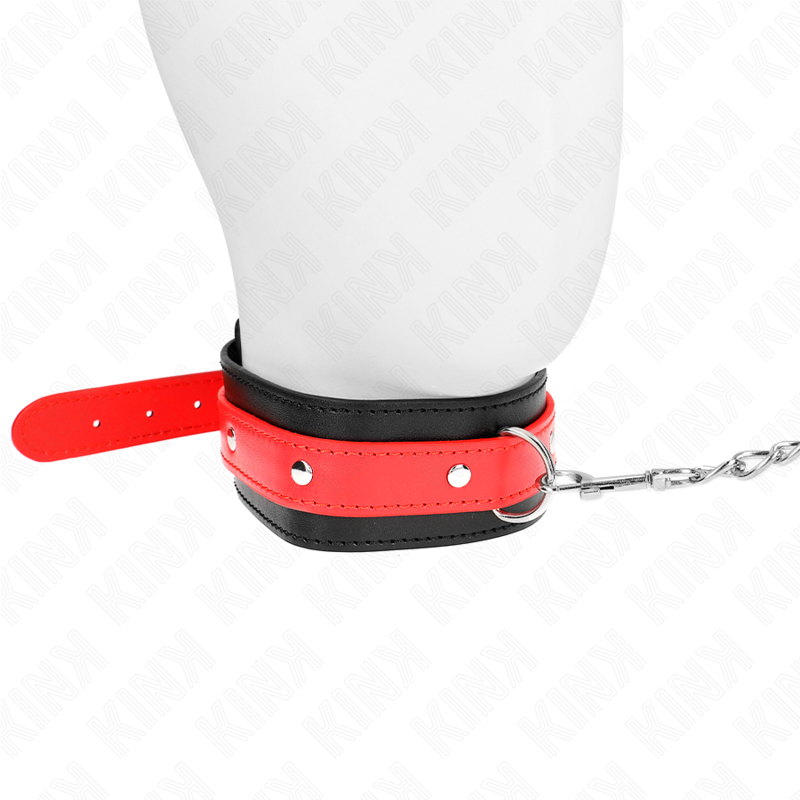 KINK - COLLIER AVEC BRACELET ROUGE 65 CM AJUSTABLE 36-43 CM X 5 CM - 7eme ciel