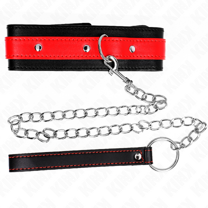 KINK - COLLIER AVEC BRACELET ROUGE 65 CM AJUSTABLE 36-43 CM X 5 CM - 7eme ciel