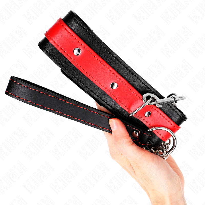 KINK - COLLIER AVEC BRACELET ROUGE 65 CM AJUSTABLE 36-43 CM X 5 CM - 7eme ciel