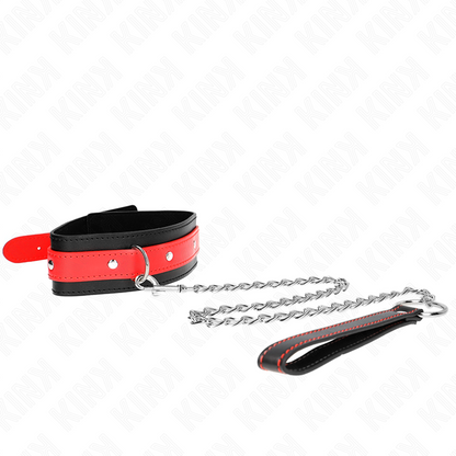 KINK - COLLIER AVEC BRACELET ROUGE 65 CM AJUSTABLE 36-43 CM X 5 CM - 7eme ciel