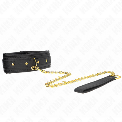 KINK - COLLIER AVEC BRACELET IMITATION CUIR ÉPONGE MODÈLE 1 RÉGLABLE 37-54 CM X 3 CM - 7eme ciel