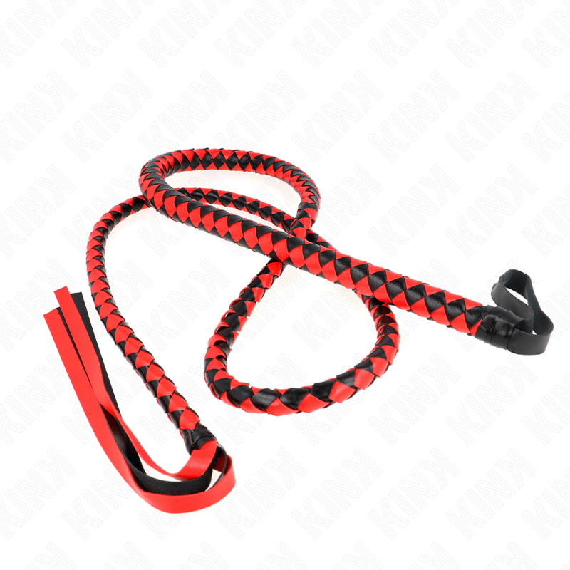 KINK - FOUET LONG SERPENT ROUGE 210 CM - 7eme ciel