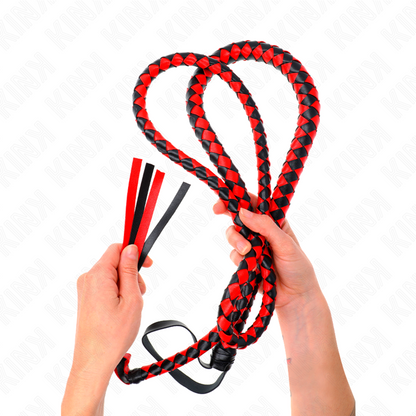 KINK - FOUET LONG SERPENT ROUGE 210 CM - 7eme ciel