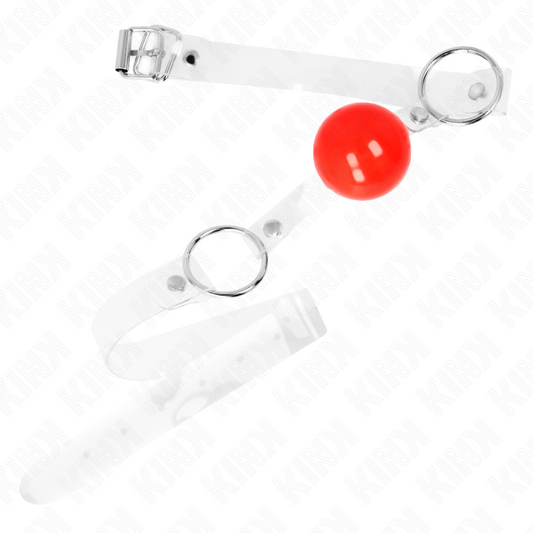 KINK - BALLE PVC TRANSPARENTE ROUGE 4 CM BAG AJUSTABLE - 7eme ciel