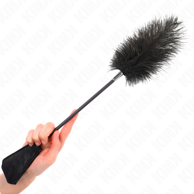 KINK - PLUMES D'AUTRUCHE POUR TICKLE AVEC PALETTE DENTELLE 56 CM - 7eme ciel