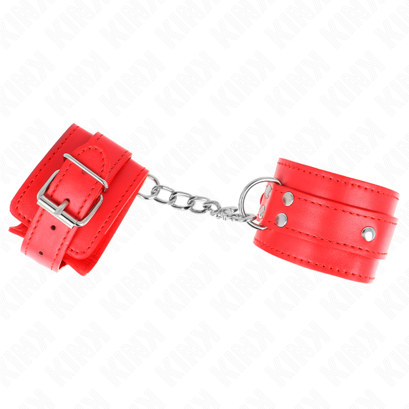KINK - 3 APPAREILS-POIGNETS AJUSTABLES ROUGE 17,5-25 CM X 6 CM - 7eme ciel