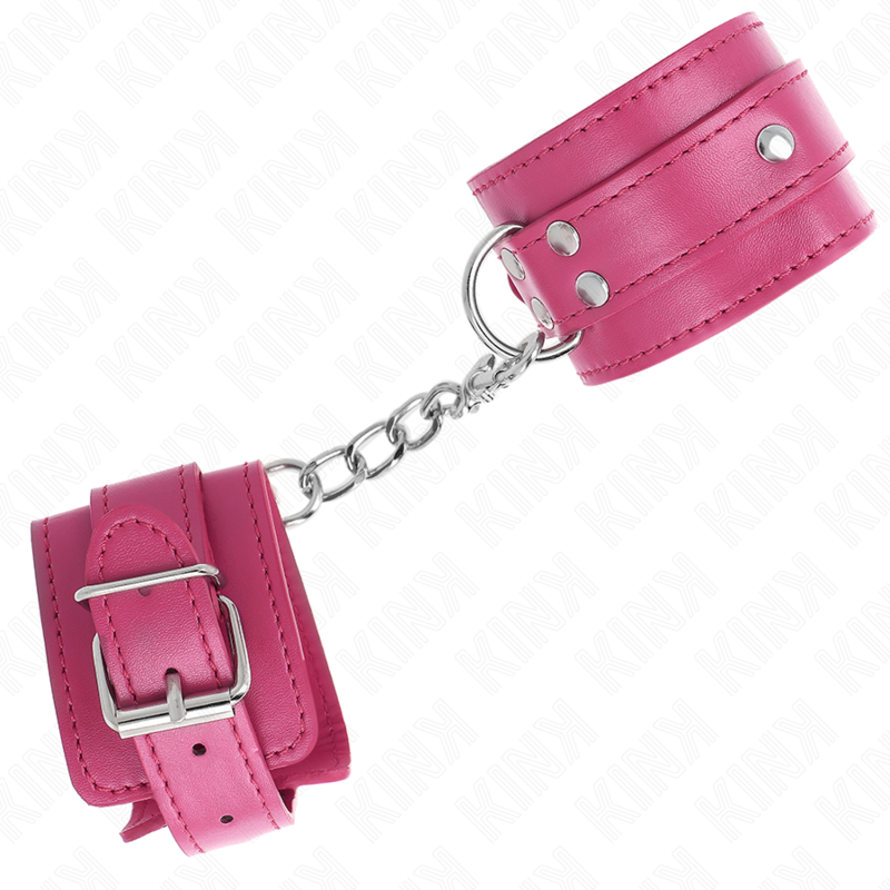 KINK - 3 APPAREILS-POIGNETS AJUSTABLES ROSE 17,5-25 CM X 6 CM - 7eme ciel