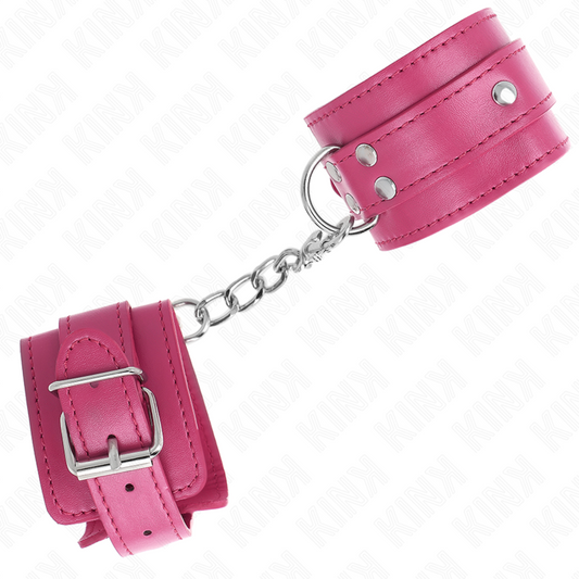 KINK - 3 APPAREILS-POIGNETS AJUSTABLES ROSE 17,5-25 CM X 6 CM - 7eme ciel
