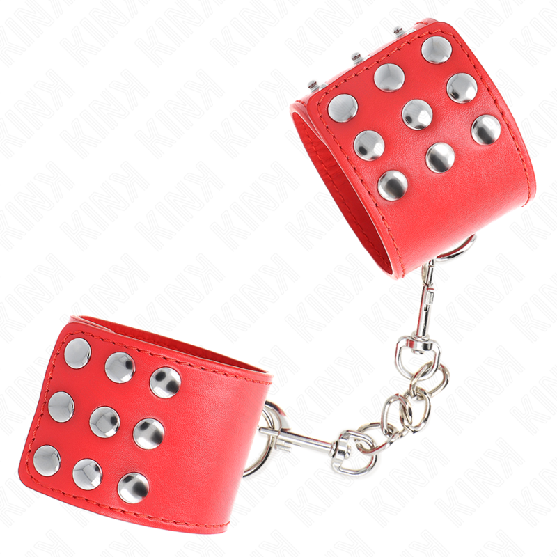 KINK - APPUI-POIGNETS AVEC BOUTON-PRESSION ROUGE RÉGLABLE 19-24 CM X 5,5 CM - 7eme ciel