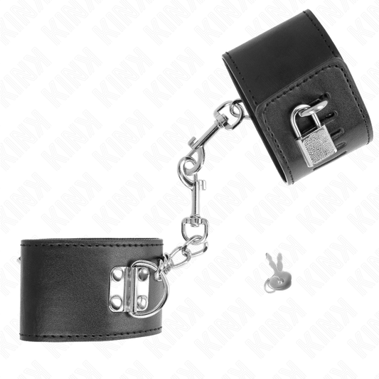 KINK - APPUI-POIGNETS AVEC FERMETURE PAR CADENAS NOIR AJUSTABLE 16-23 CM X 5,5 CM - 7eme ciel