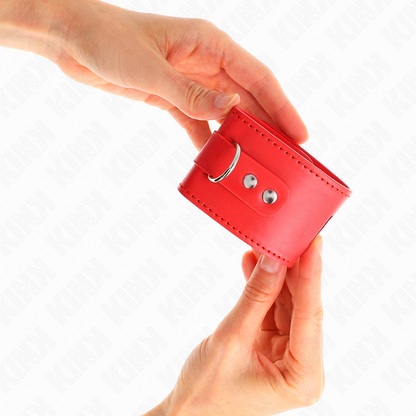 KINK - APPUI-POIGNETS AVEC FERMETURE PAR CADENAS ROUGE AJUSTABLE 16-23 CM X 5,5 CM - 7eme ciel