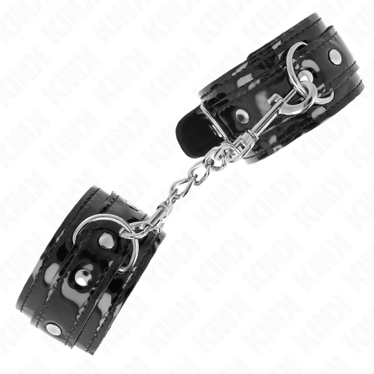 KINK - POIGNETS EN NÉOPRÈNE BRILLANT AJUSTABLES 17-24 CM X 4,5 CM - 7eme ciel