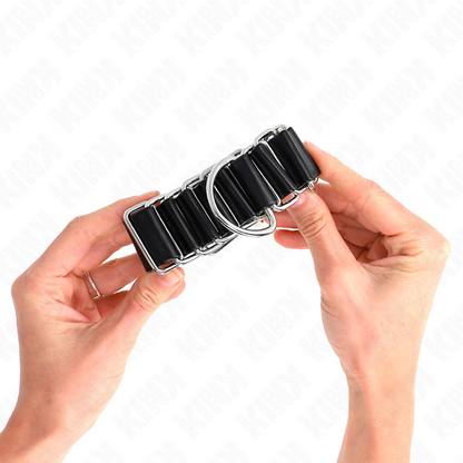 KINK - APPUI-POIGNETS FINS COMME CHARNIÈRES NOIR RÉGLABLE 16-22 CM X 3,5 CM - 7eme ciel