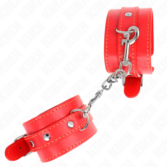 KINK - APPAREILS-POIGNETS FINS ROUGE AJUSTABLES 21-33 CM - 7eme ciel