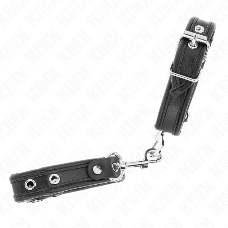 KINK - MINI BRACELETS NOIR AVEC CLOUS RÉGLABLES 16-22 CM X 2 CM - 7eme ciel