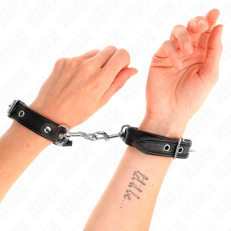 KINK - MINI BRACELETS NOIR AVEC CLOUS RÉGLABLES 16-22 CM X 2 CM - 7eme ciel